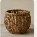 Handwoven natural basket for storage